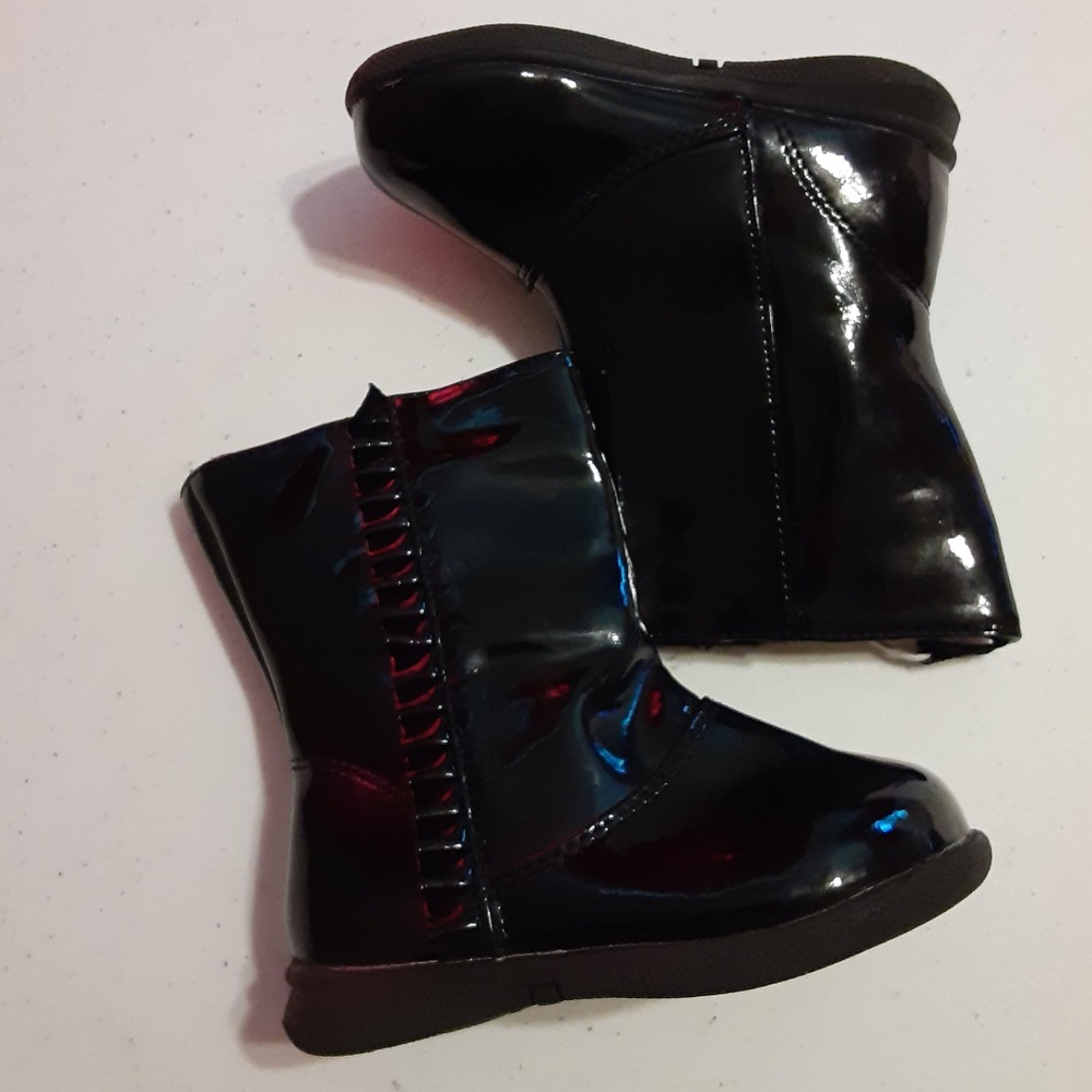 Faded Glory Black Patent Boot